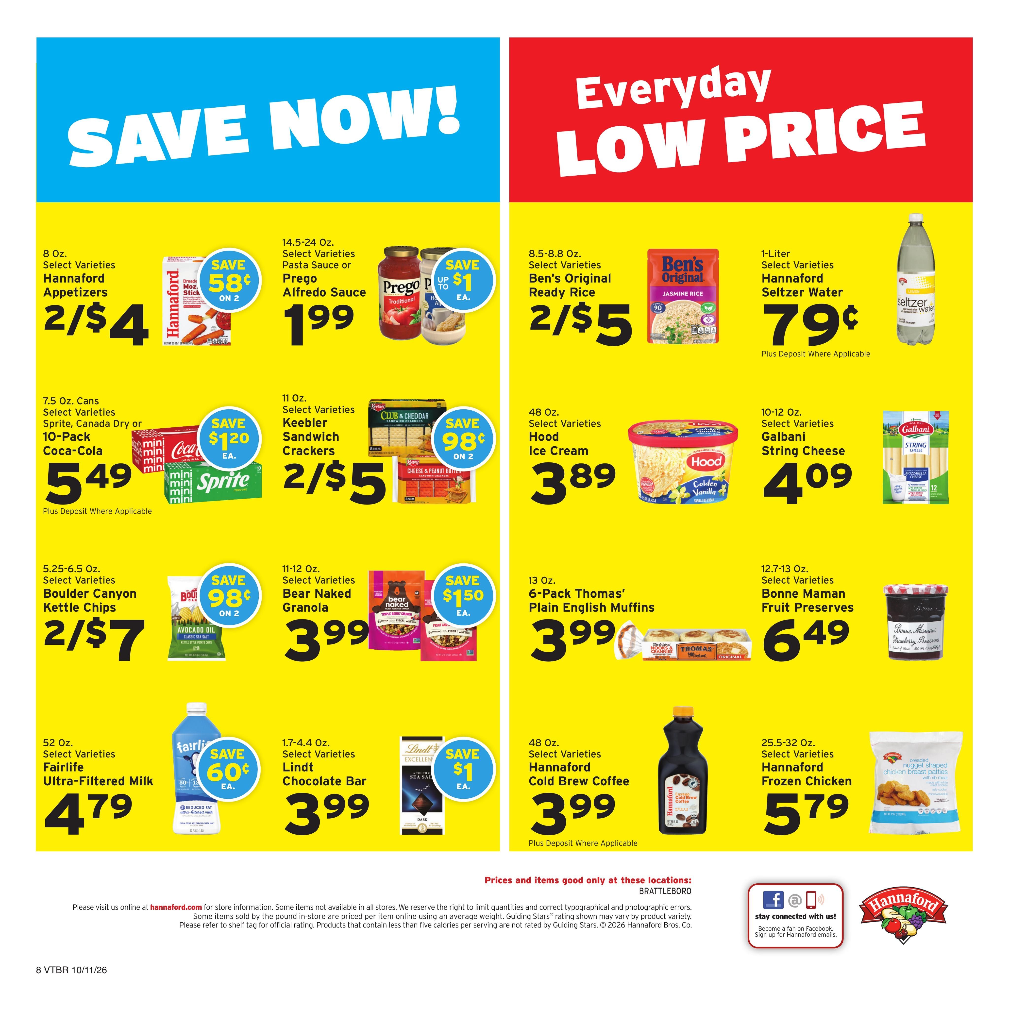 Hannaford (Chesterfield-West Chesterfield Area, NH) Week 42 Flyer for Flipp Weekly Ad October 11 - 17, 2026