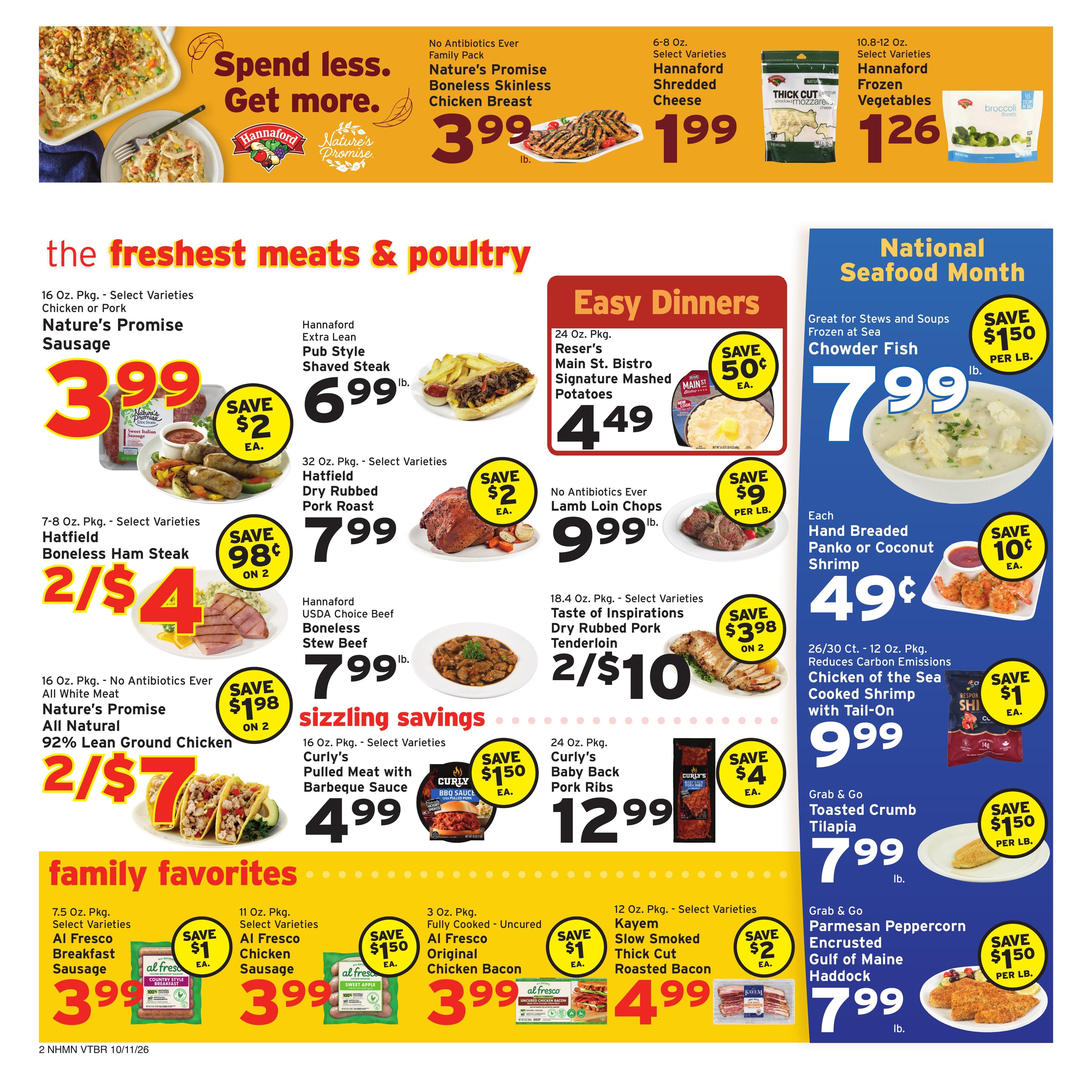 Hannaford (Dover Area, NH) Week 42 Flyer for Flipp Weekly Ad October 11 - 17, 2026