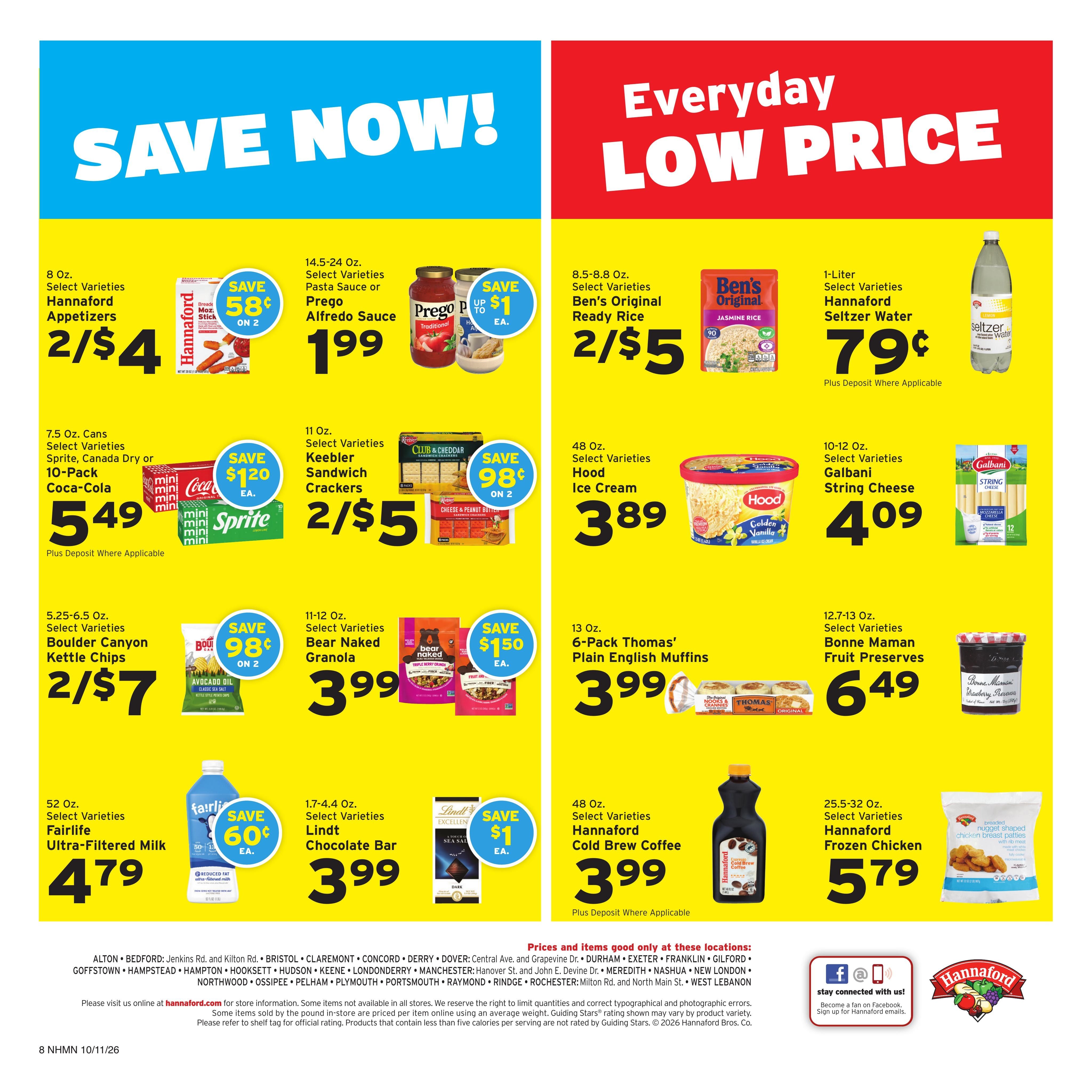 Hannaford (Dover Area, NH) Week 42 Flyer for Flipp Weekly Ad October 11 - 17, 2026