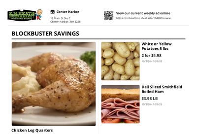E.M. Heath Supermarket Weekly Ad October 3 - 9, 2026