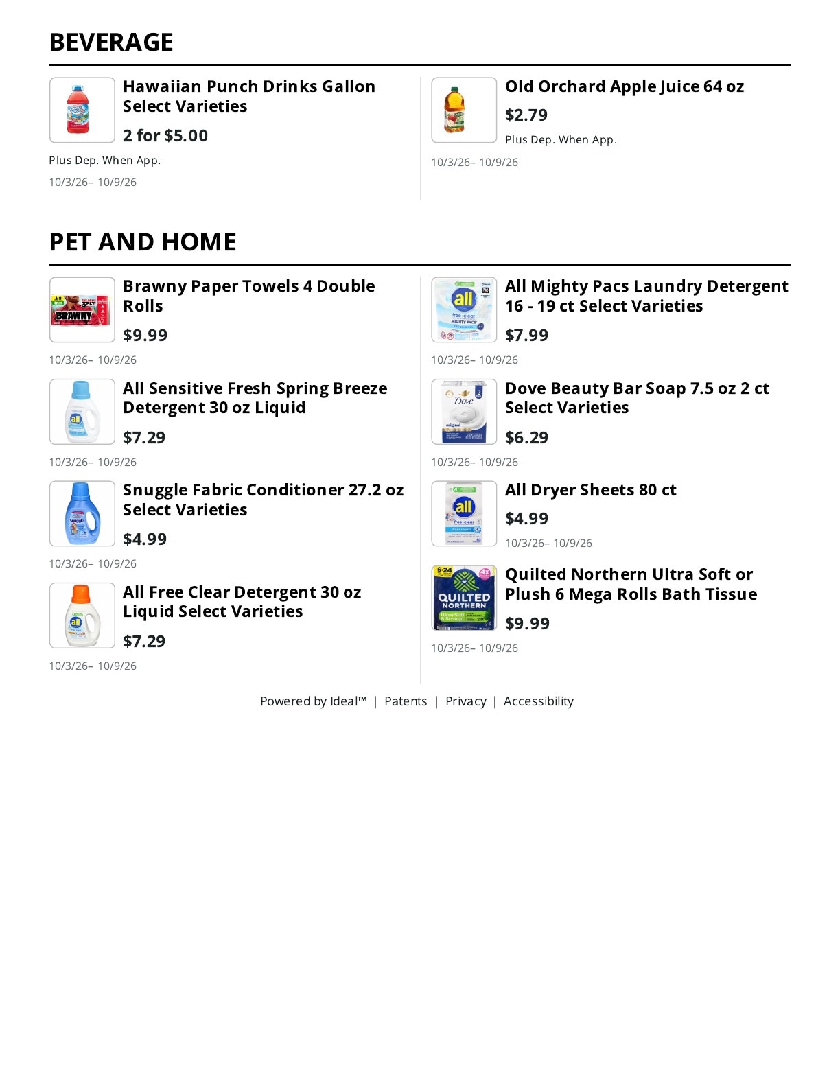 E.M. Heath Supermarket Weekly Ad October 3 - 9, 2026