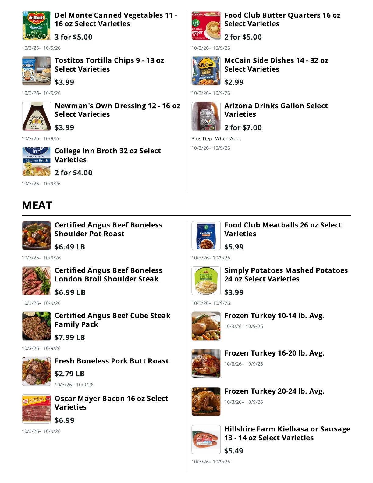 E.M. Heath Supermarket Weekly Ad October 3 - 9, 2026