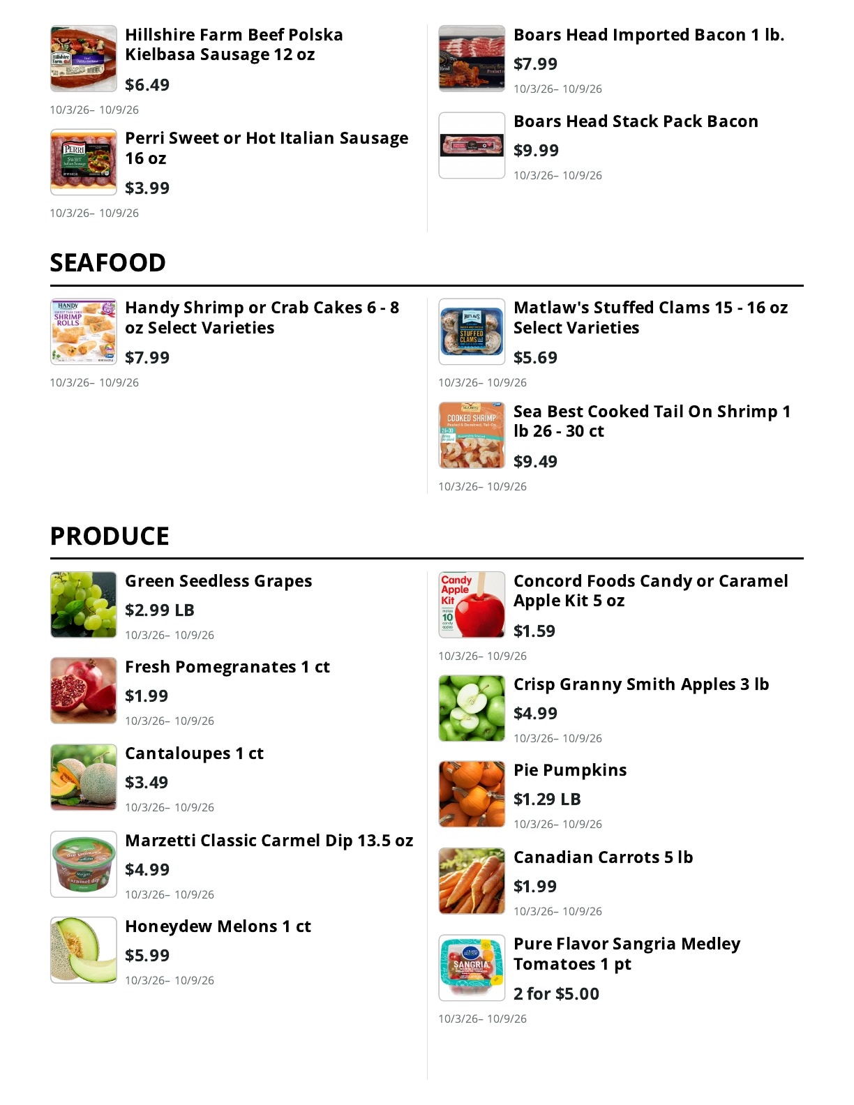 E.M. Heath Supermarket Weekly Ad October 3 - 9, 2026