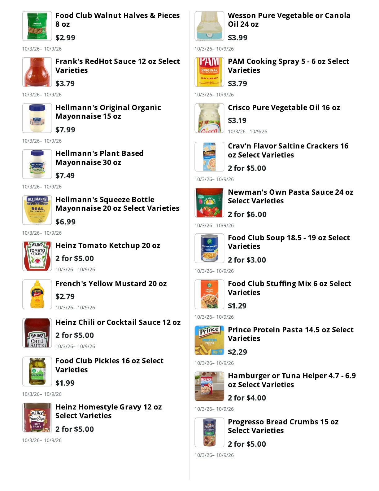 E.M. Heath Supermarket Weekly Ad October 3 - 9, 2026