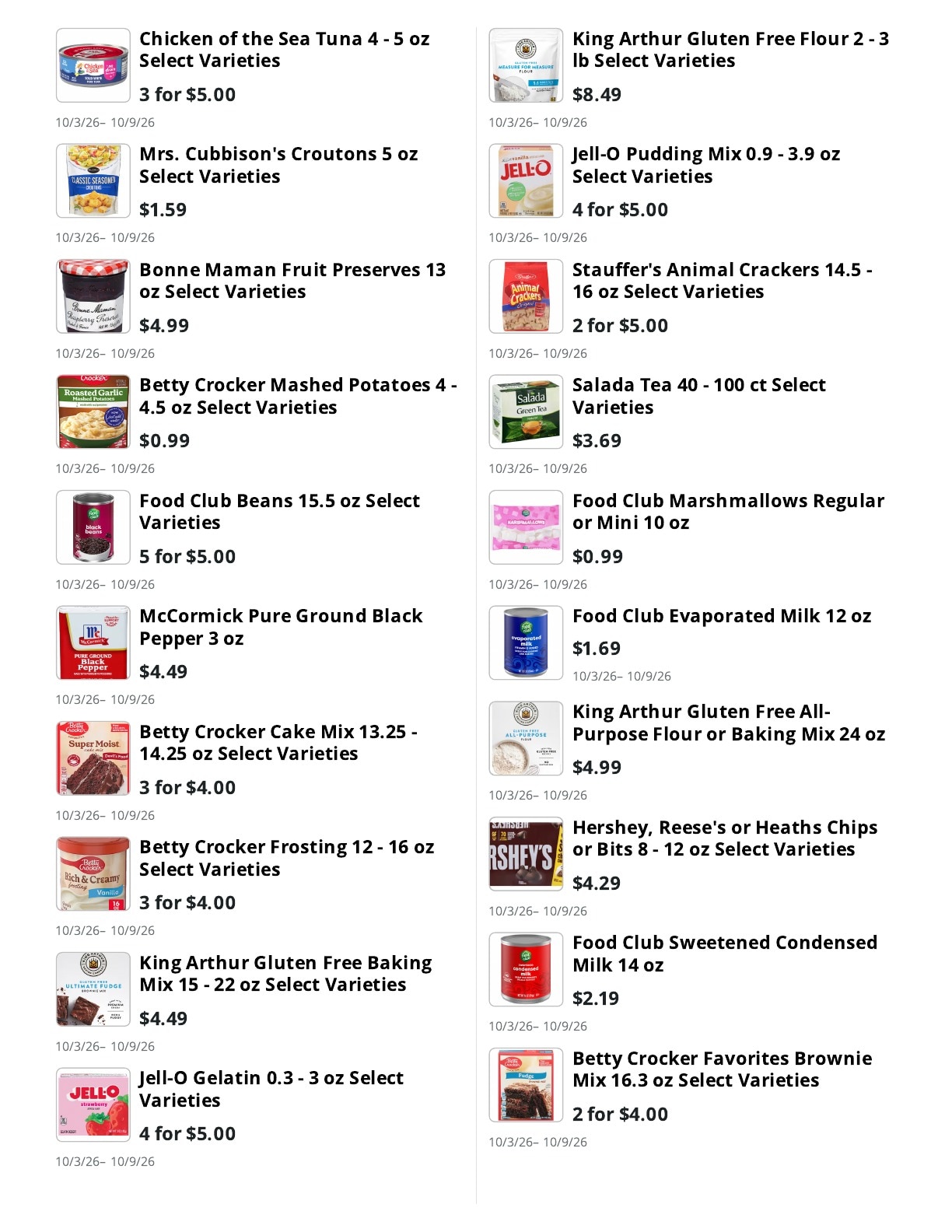 E.M. Heath Supermarket Weekly Ad October 3 - 9, 2026