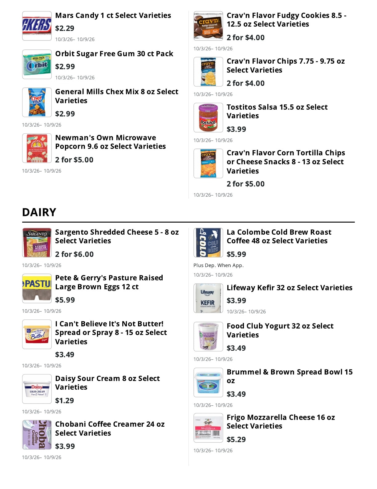 E.M. Heath Supermarket Weekly Ad October 3 - 9, 2026