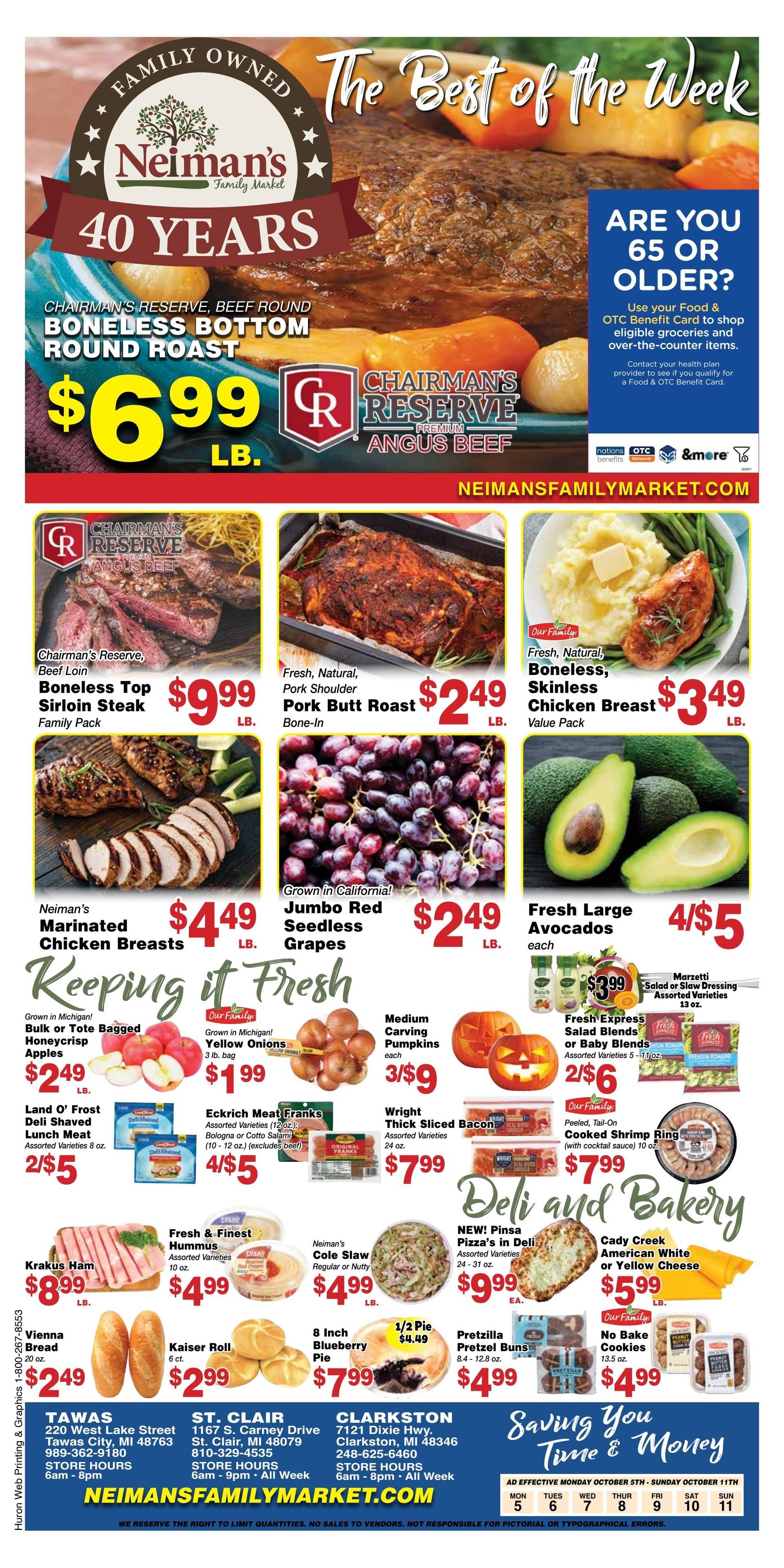 Neiman's Family Market Weekly Ad October 5 - 11, 2026