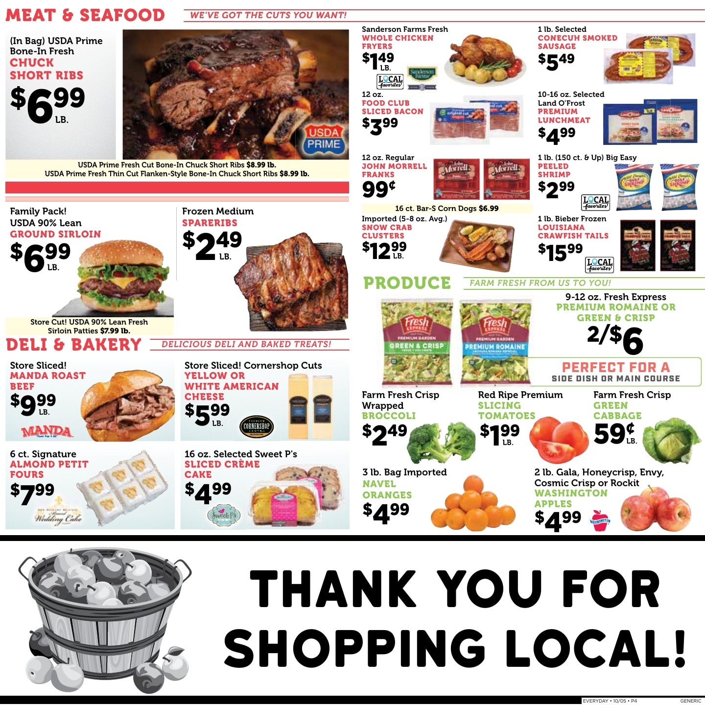 Olinde's Grocery Weekly Ad October 6 - 11, 2026