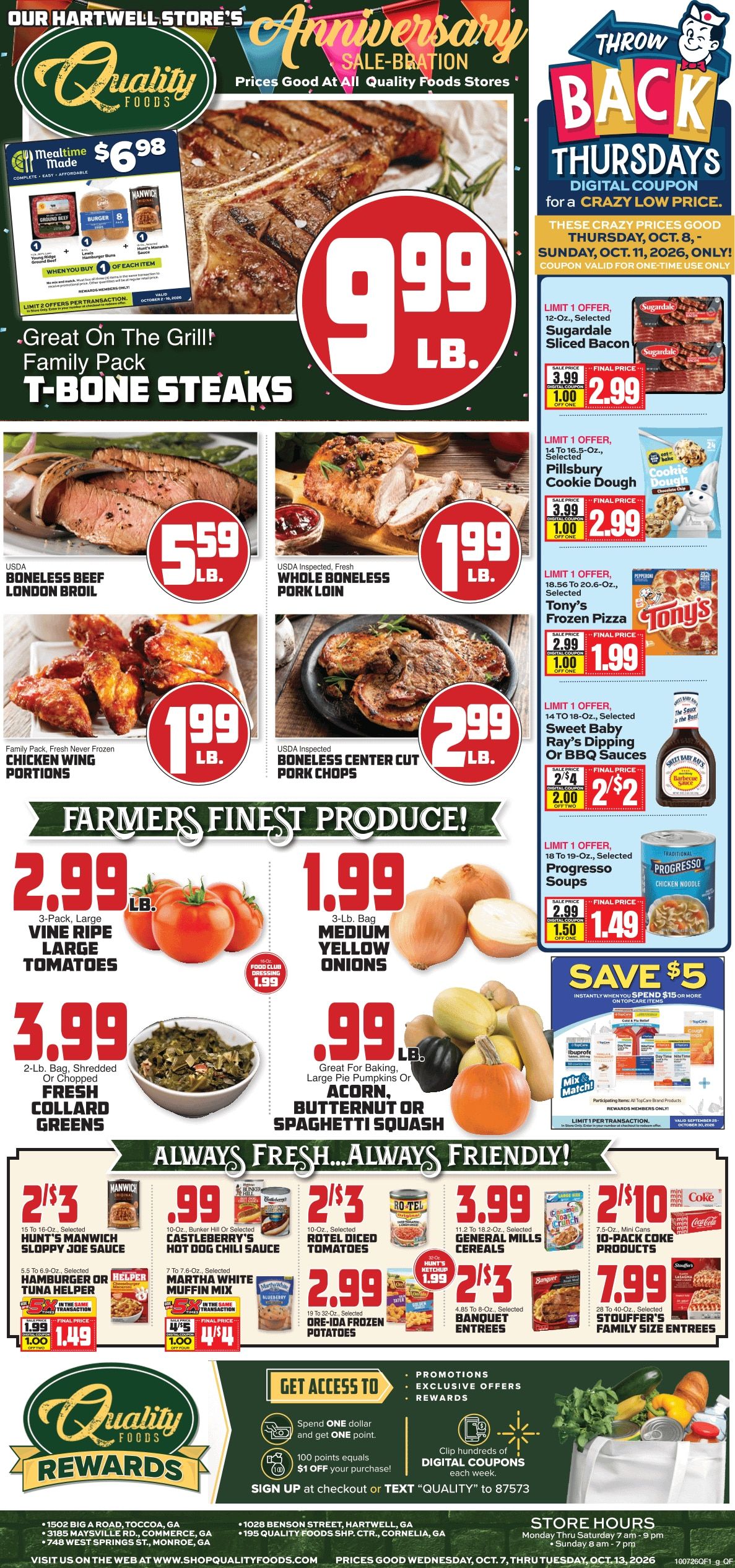 Quality Foods (Commerce and other locations, GA) Weekly Ad October 7 - 13, 2026