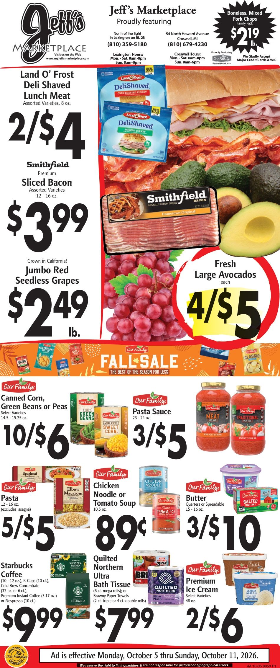 Jeff's Market Weekly Ad October 5 - 11, 2026