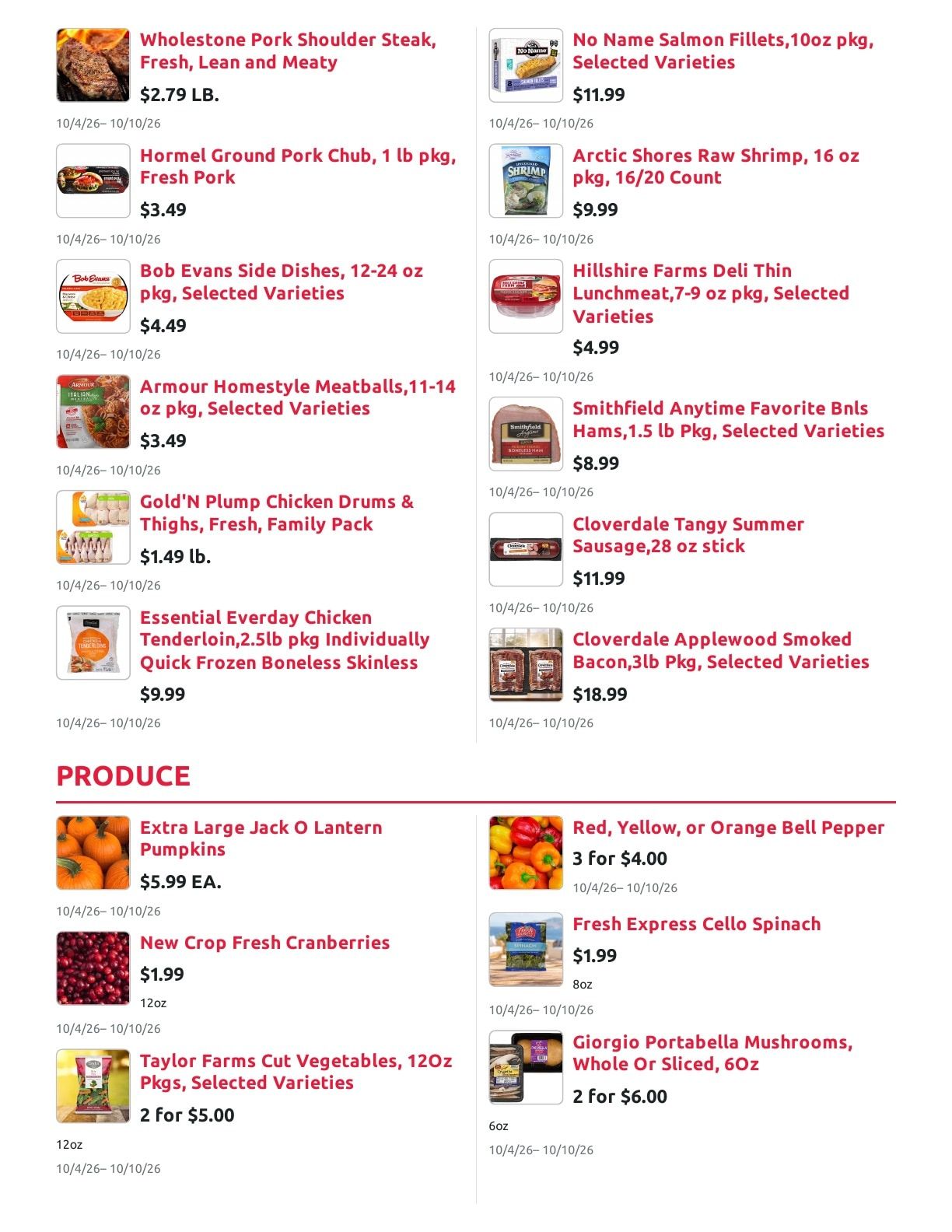 Radermacher's Fresh Market Weekly Ad October 4 - 10, 2026