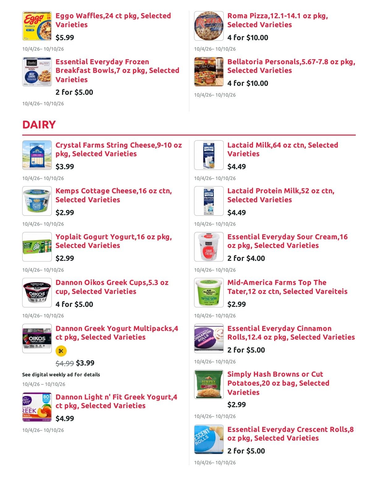 Radermacher's Fresh Market Weekly Ad October 4 - 10, 2026