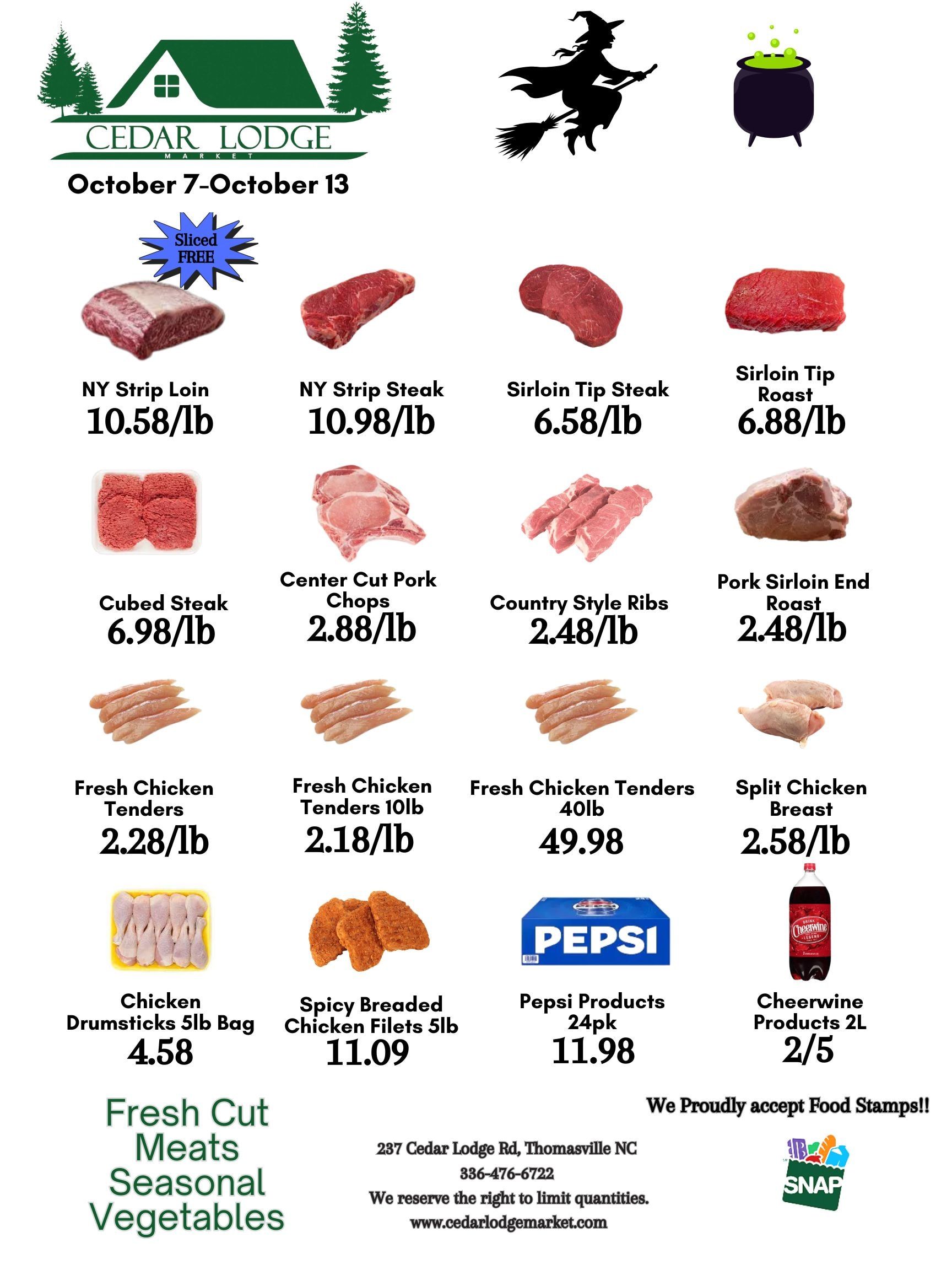 Cedar Lodge Market Weekly Ad October 7 - 13, 2026