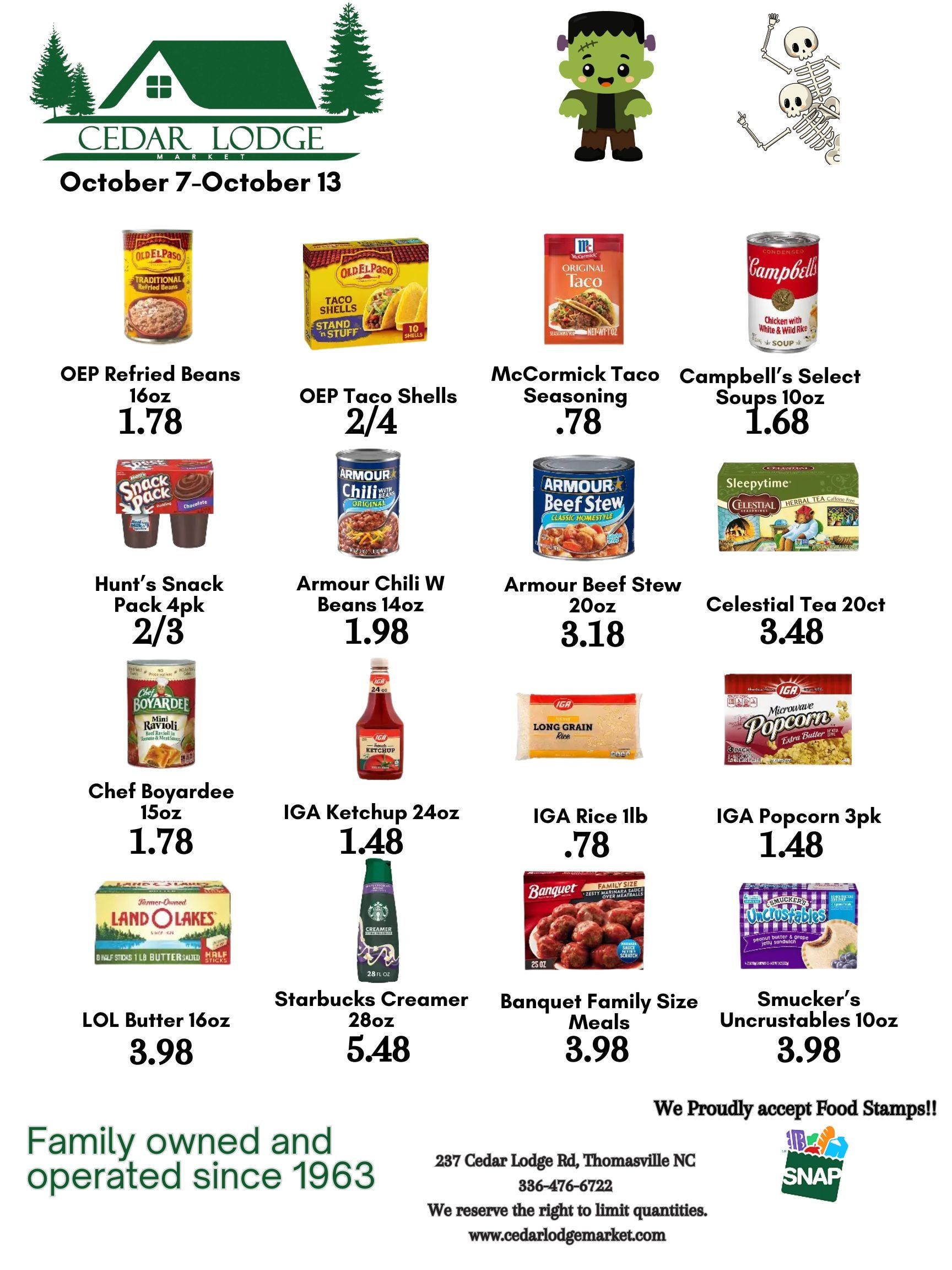 Cedar Lodge Market Weekly Ad October 7 - 13, 2026