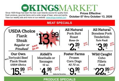 Kings Market Friday Harbor Weekly Ad October 7 - 13, 2026