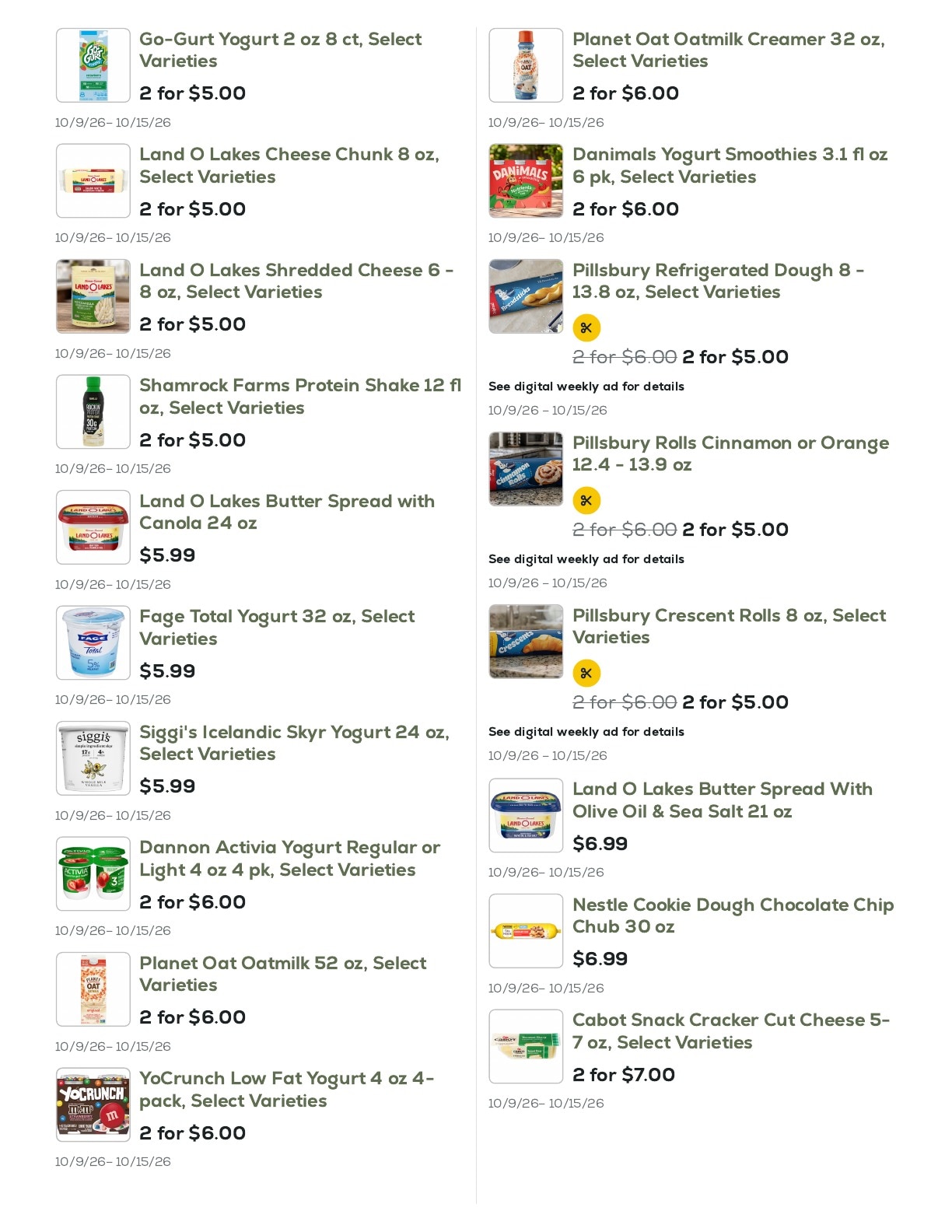 Geissler's Supermarket Weekly Ad October 9 - 15, 2026