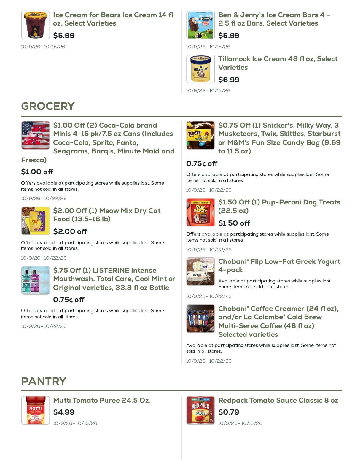 Geissler's Supermarket Weekly Ad October 9 - 15, 2026