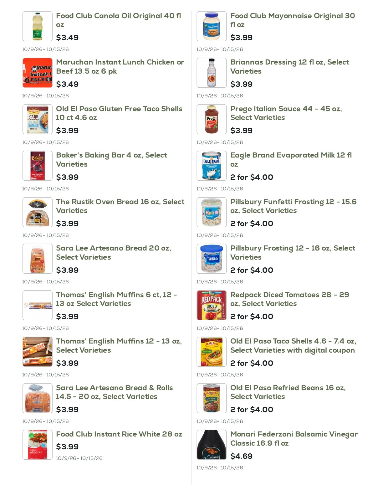 Geissler's Supermarket Weekly Ad October 9 - 15, 2026