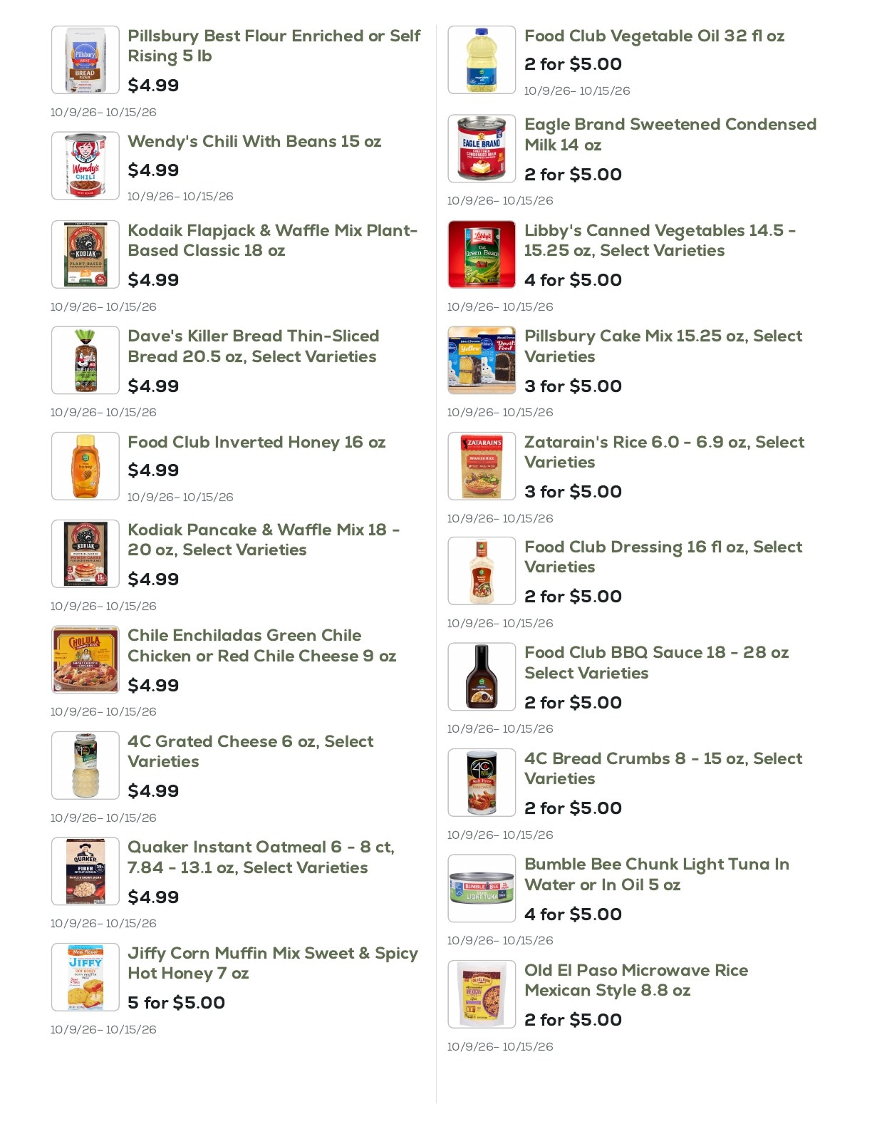 Geissler's Supermarket Weekly Ad October 9 - 15, 2026
