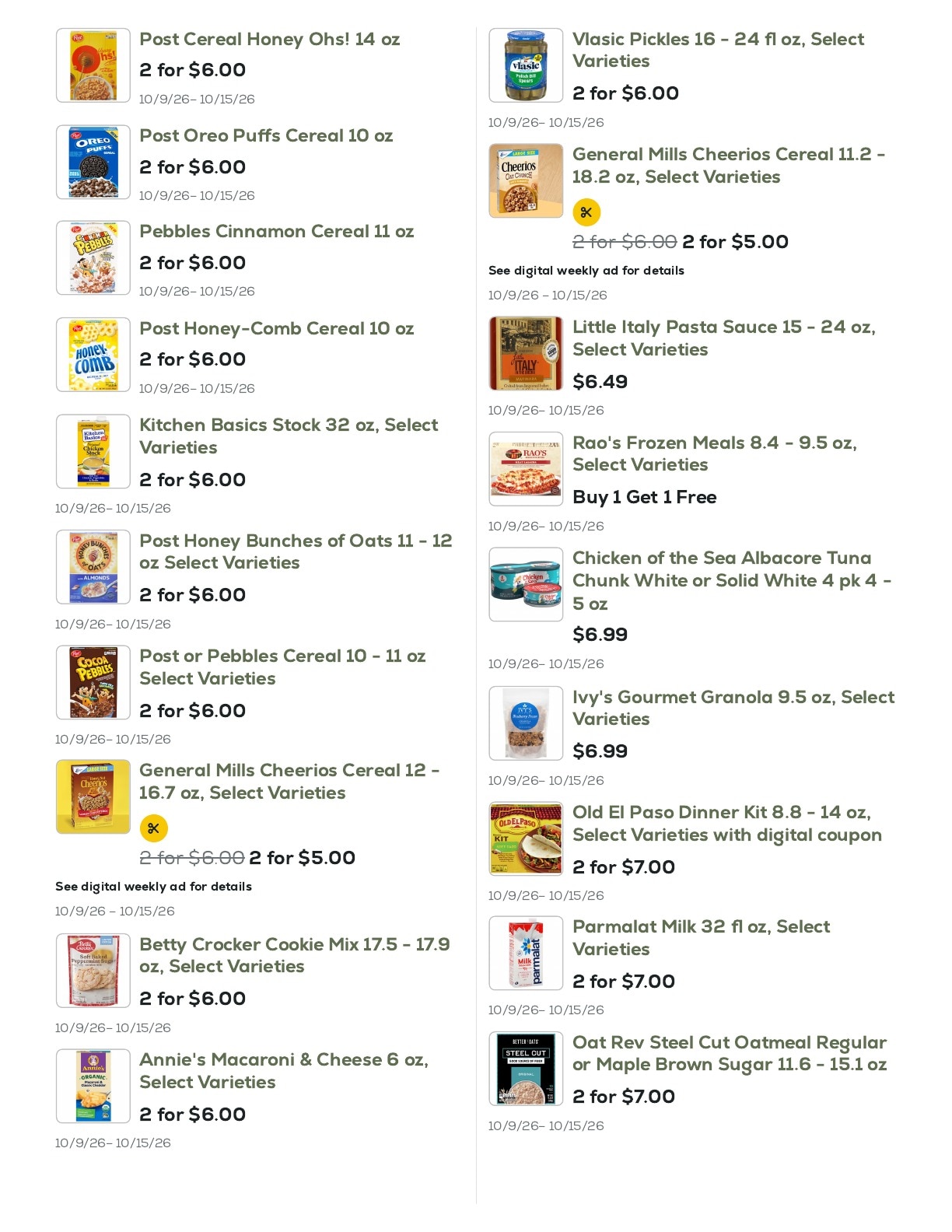 Geissler's Supermarket Weekly Ad October 9 - 15, 2026