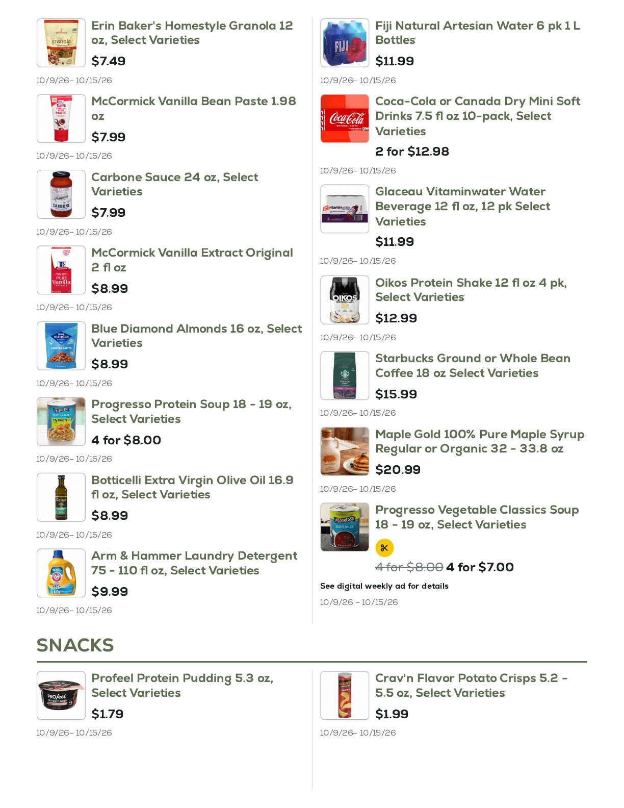 Geissler's Supermarket Weekly Ad October 9 - 15, 2026