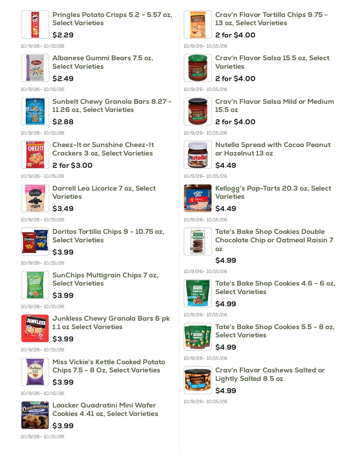 Geissler's Supermarket Weekly Ad October 9 - 15, 2026