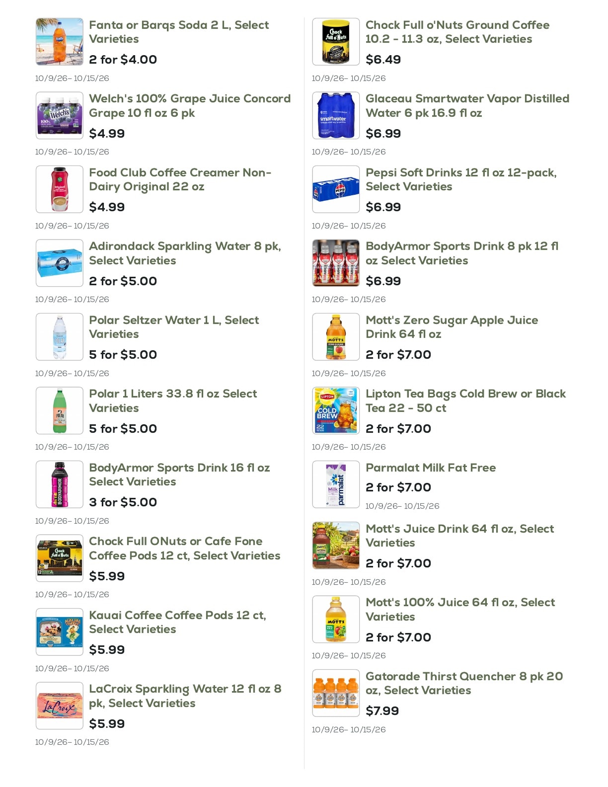 Geissler's Supermarket Weekly Ad October 9 - 15, 2026