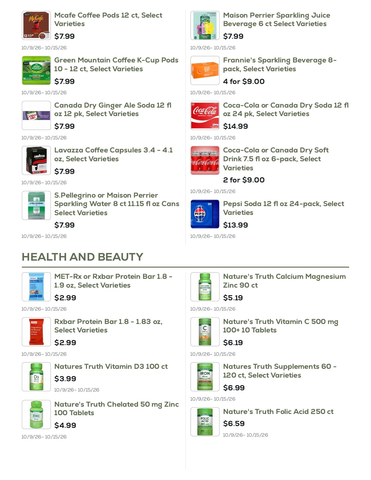 Geissler's Supermarket Weekly Ad October 9 - 15, 2026