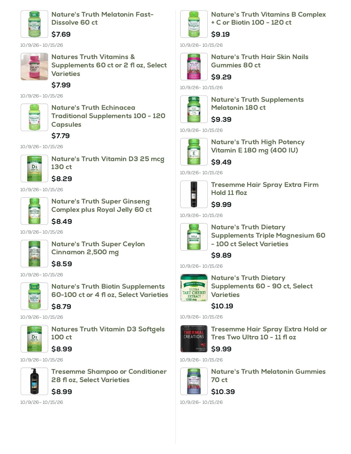Geissler's Supermarket Weekly Ad October 9 - 15, 2026