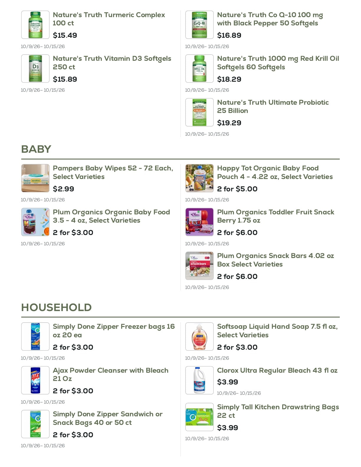 Geissler's Supermarket Weekly Ad October 9 - 15, 2026