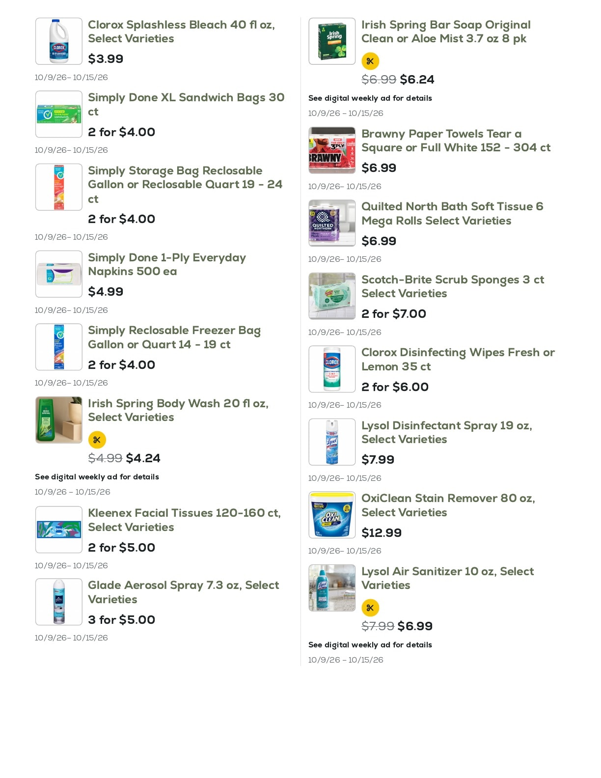 Geissler's Supermarket Weekly Ad October 9 - 15, 2026