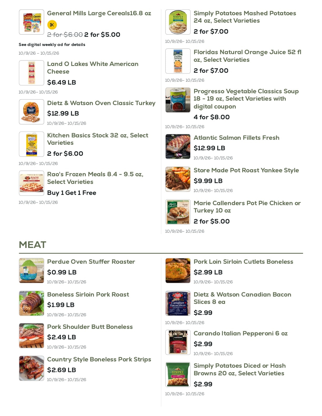 Geissler's Supermarket Weekly Ad October 9 - 15, 2026