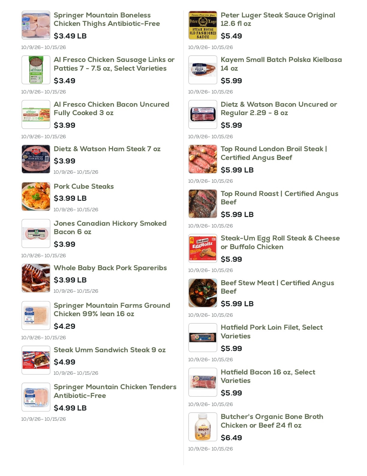 Geissler's Supermarket Weekly Ad October 9 - 15, 2026