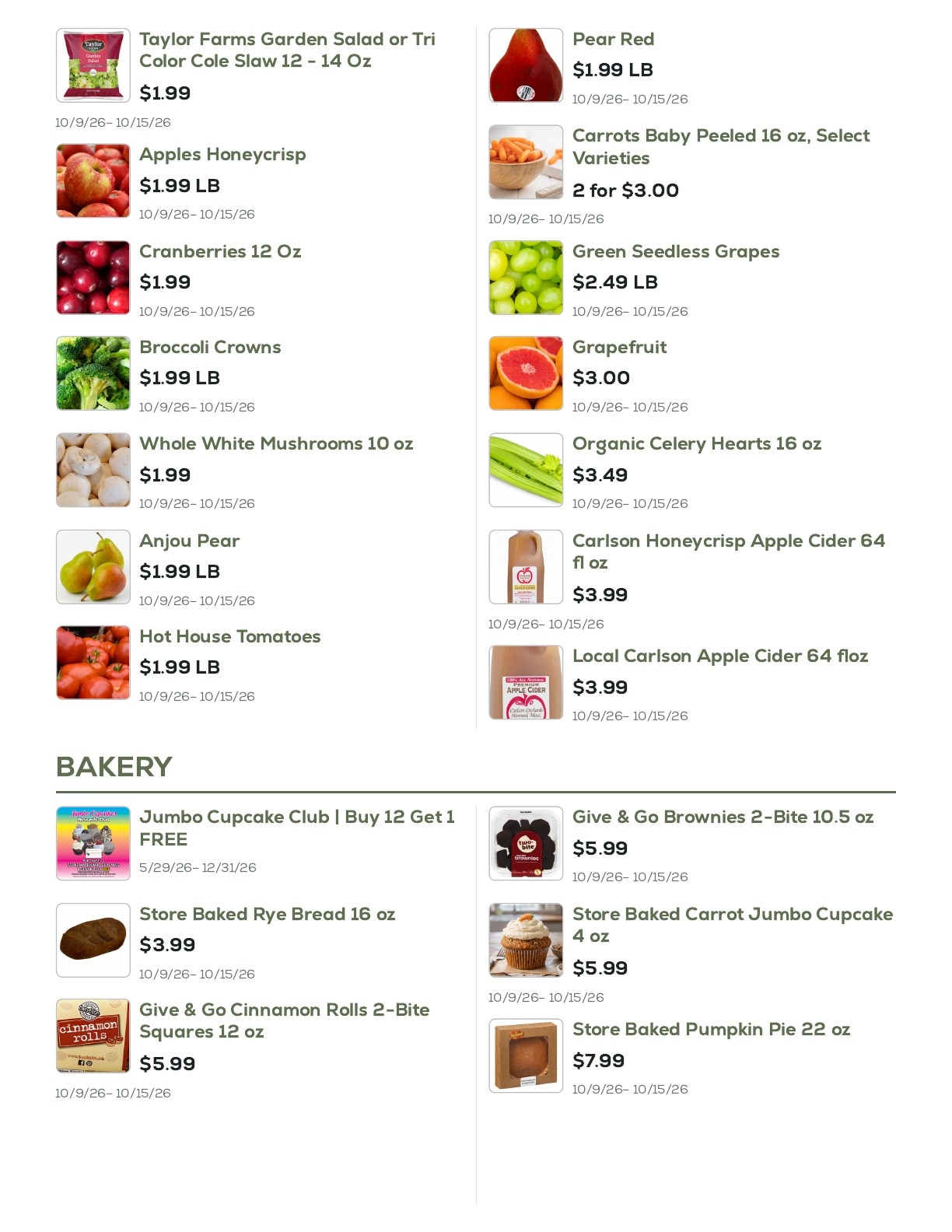 Geissler's Supermarket Weekly Ad October 9 - 15, 2026