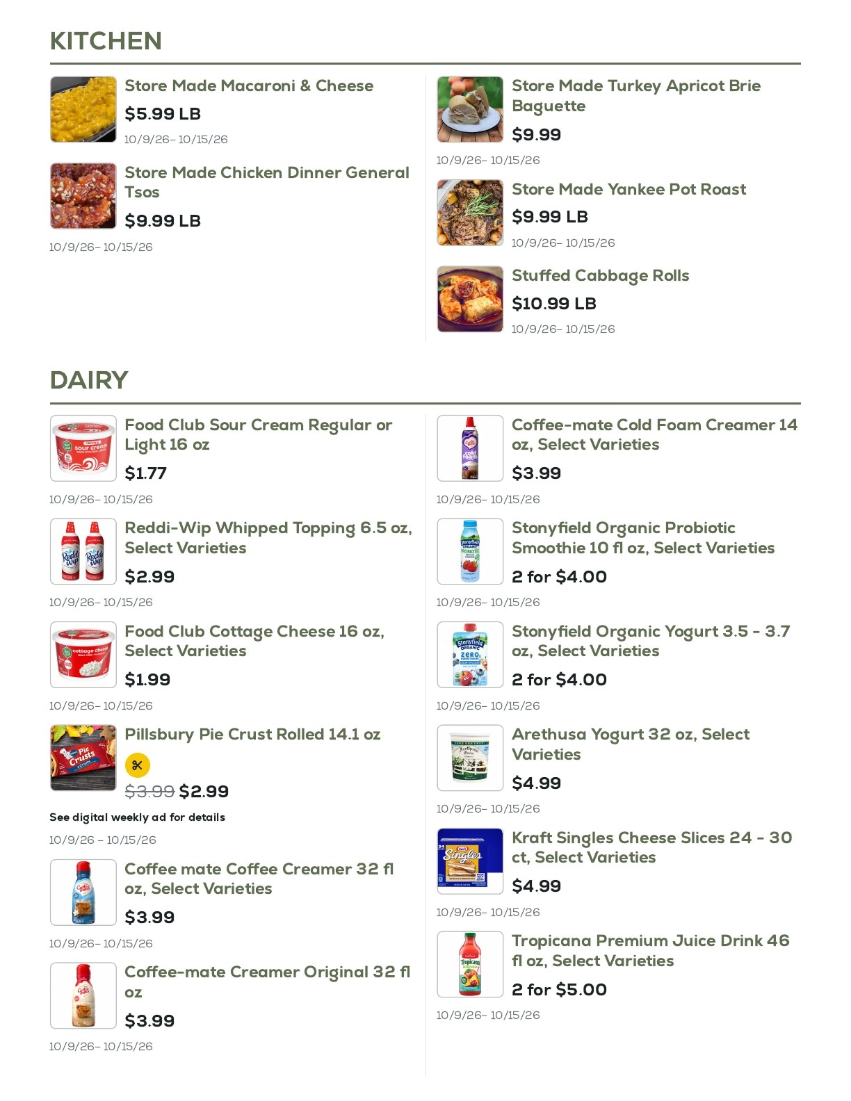 Geissler's Supermarket Weekly Ad October 9 - 15, 2026