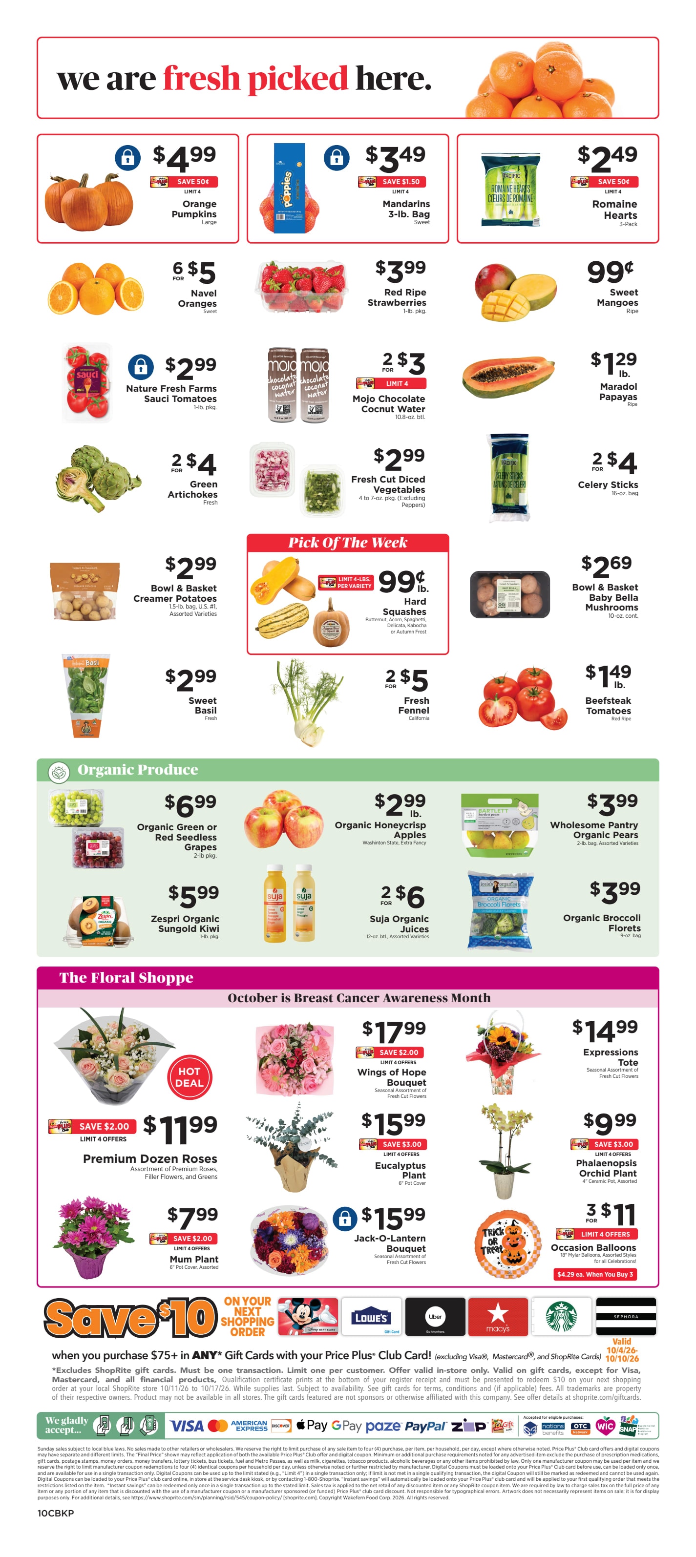 ShopRite (949 Beards Hill Rd, Aberdeen, MD) Weekly Ad October 9 - 15, 2026