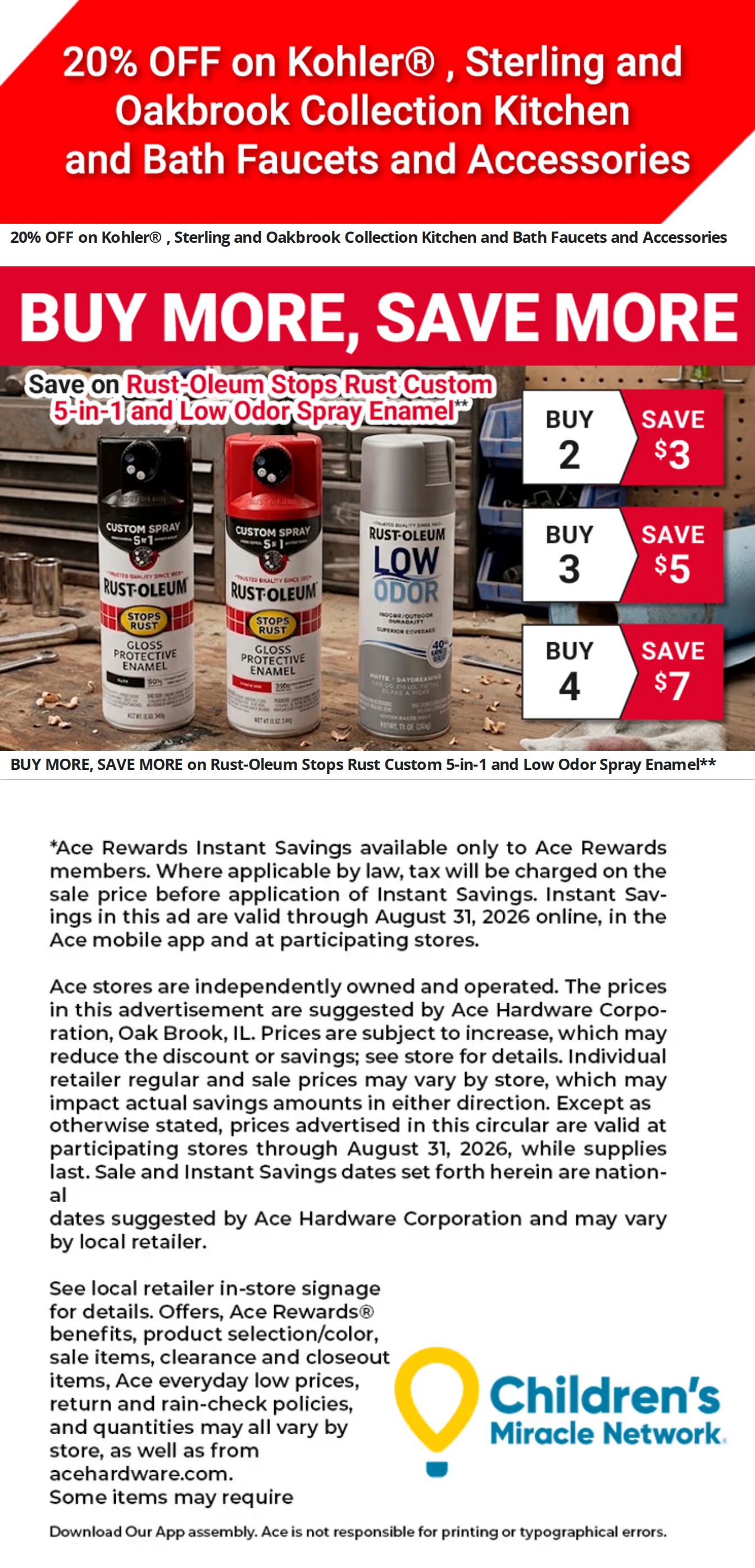 Ace Fix It (Huntingburg, IN) Weekly Ad October 1 - 31, 2026