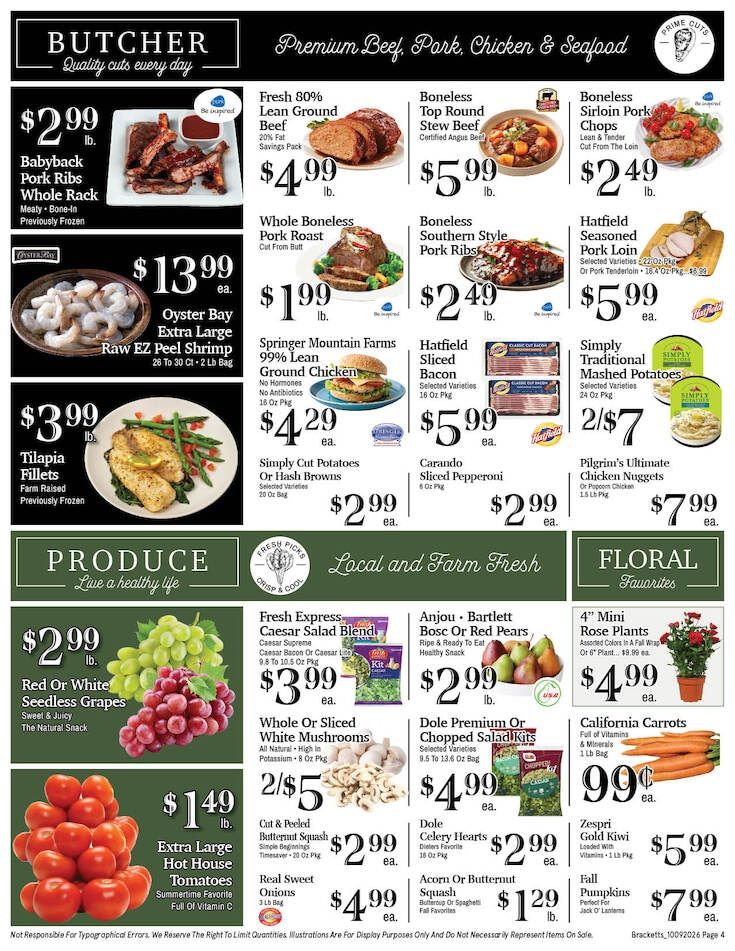 Brackett's Market Weekly Ad October 9 - 15, 2026