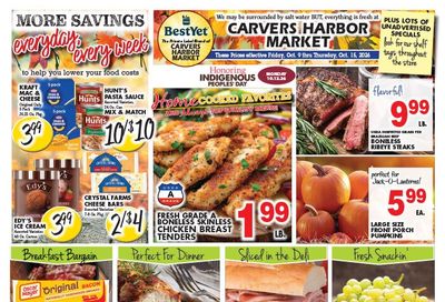 Carver's Harbor Market Weekly Ad October 9 - 15, 2026