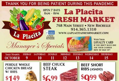 La Placita Fresh Market Weekly Ad October 9 - 15, 2026
