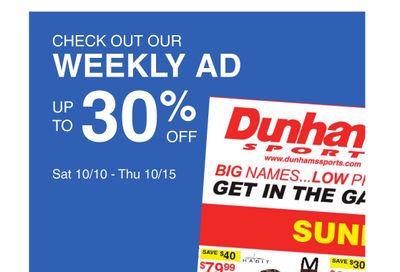 Dunham's Sports (South Bend Area, IN) Weekly Ad October 10 - 15, 2026