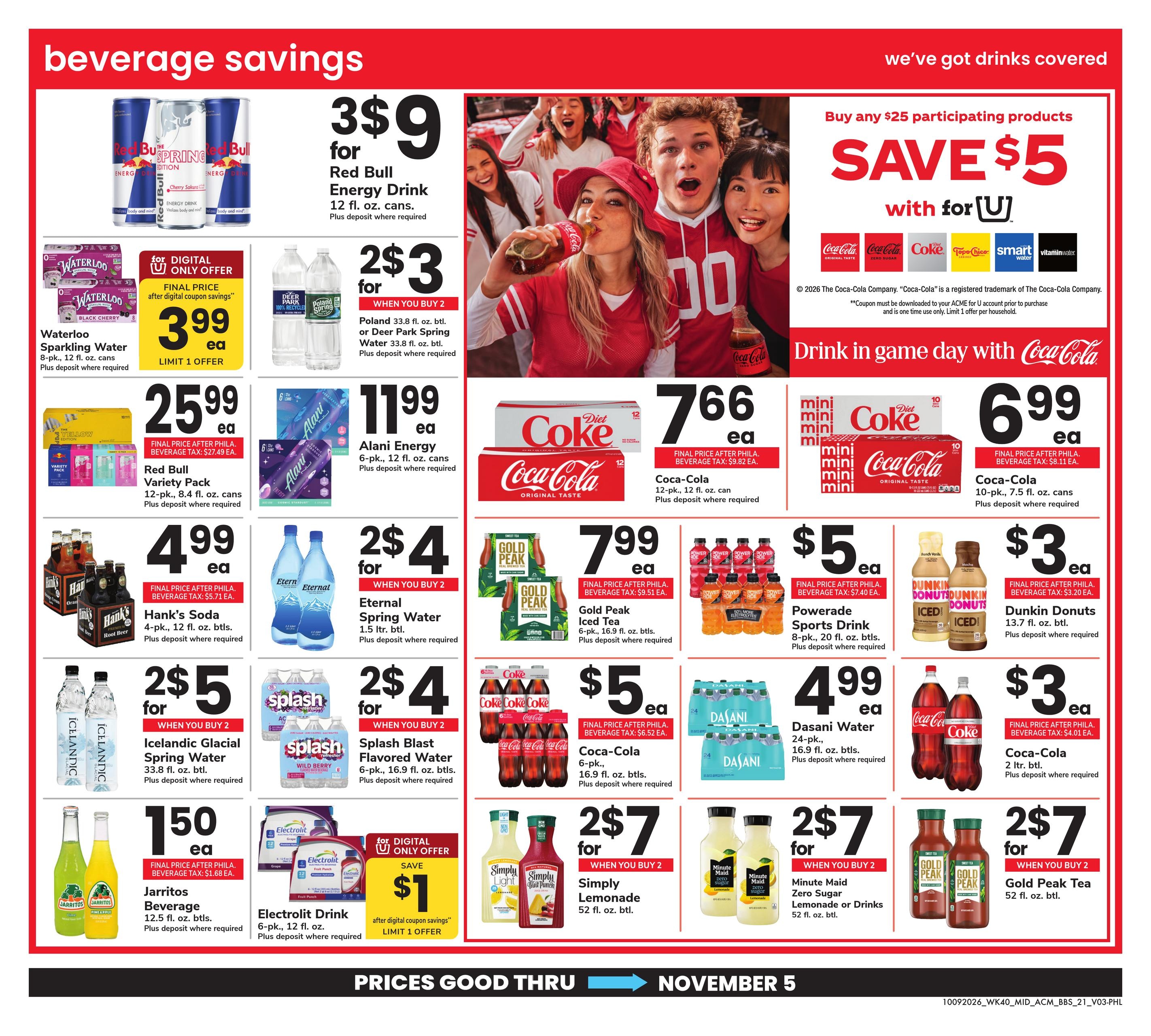 Acme Markets (Camden Area, NJ) Big Book of Savings Weekly Ad October 9 - November 5, 2026