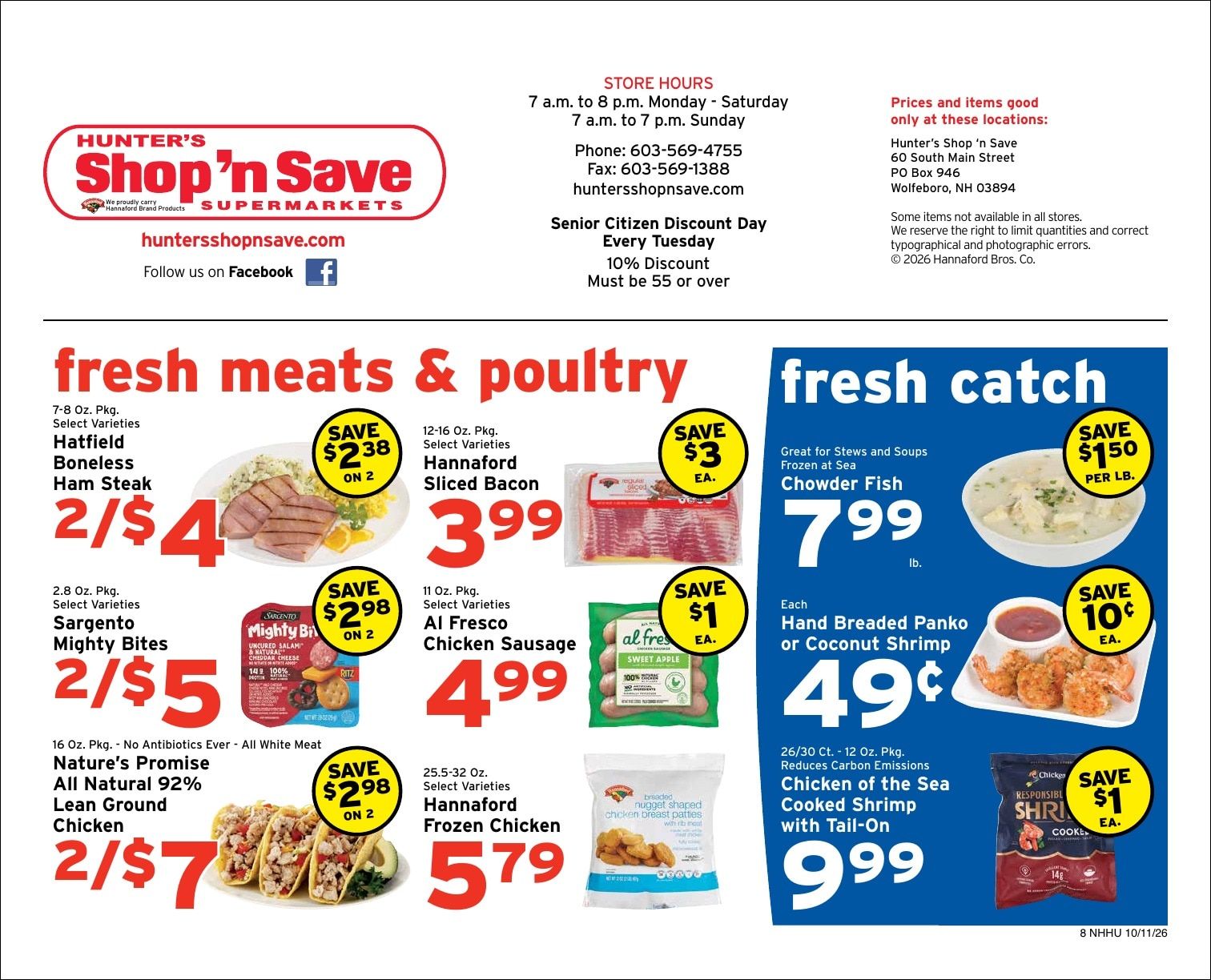 Hunter's Shop 'n Save Weekly Ad October 11 - 17, 2026