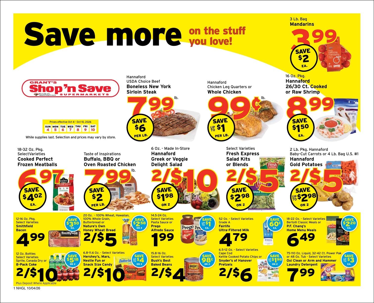 Grant's Shop 'n Save Weekly Ad October 11 - 17, 2026