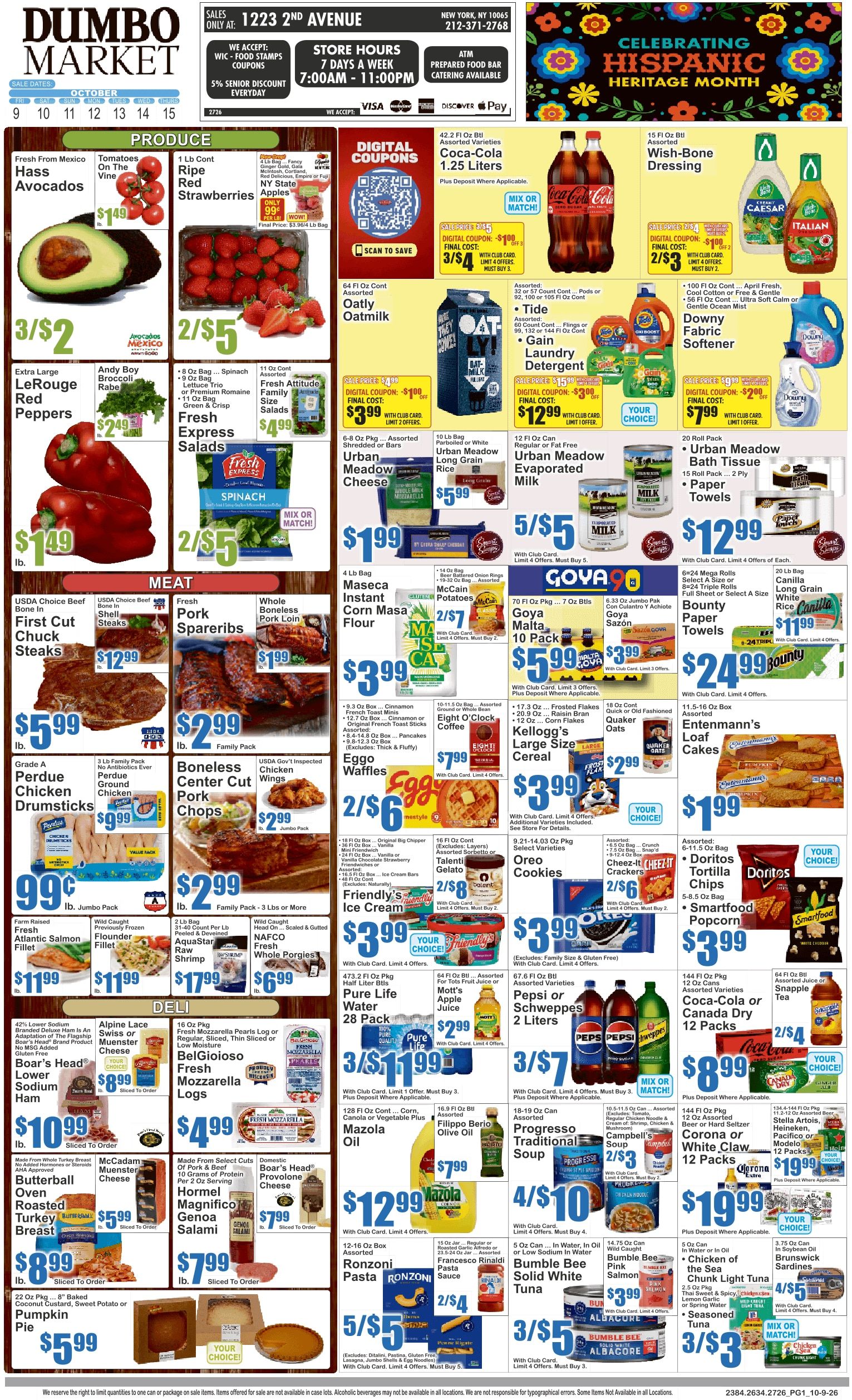 Dumbo Market (New York, NY) Key Food Weekly Ad October 9 - 15, 2026