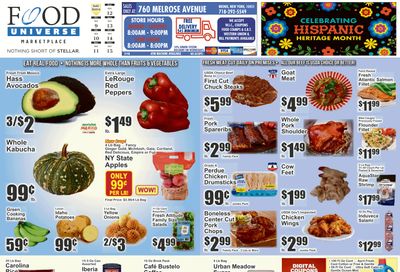 Food Universe (760 Melrose Ave., Bronx, NY) Weekly Ad October 9 - 15, 2026