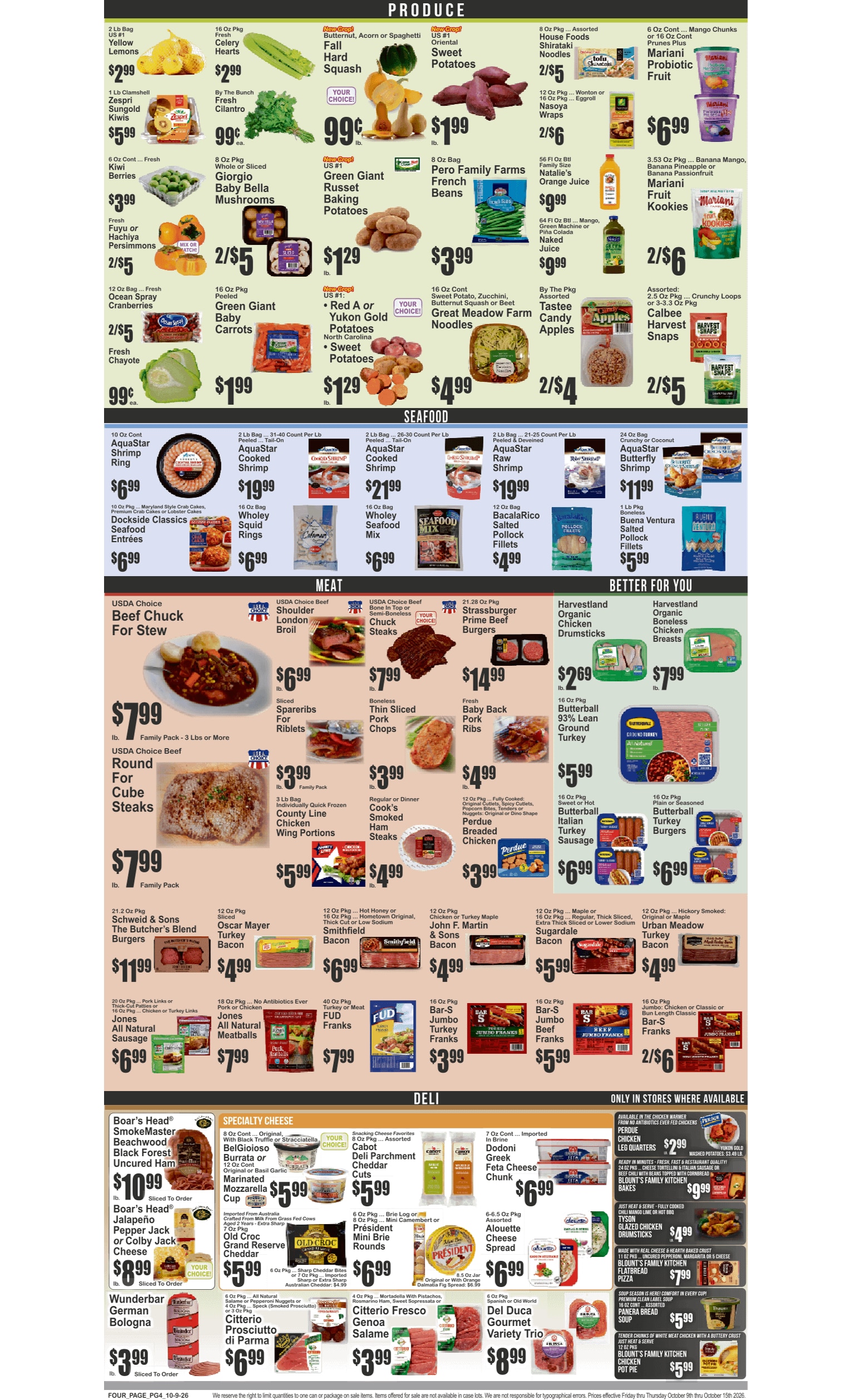 Food Universe (760 Melrose Ave., Bronx, NY) Weekly Ad October 9 - 15, 2026