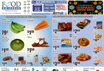 Food Universe (82 W. Kingsbridge Rd., Bronx, NY) Weekly Ad October 9 - 15, 2026