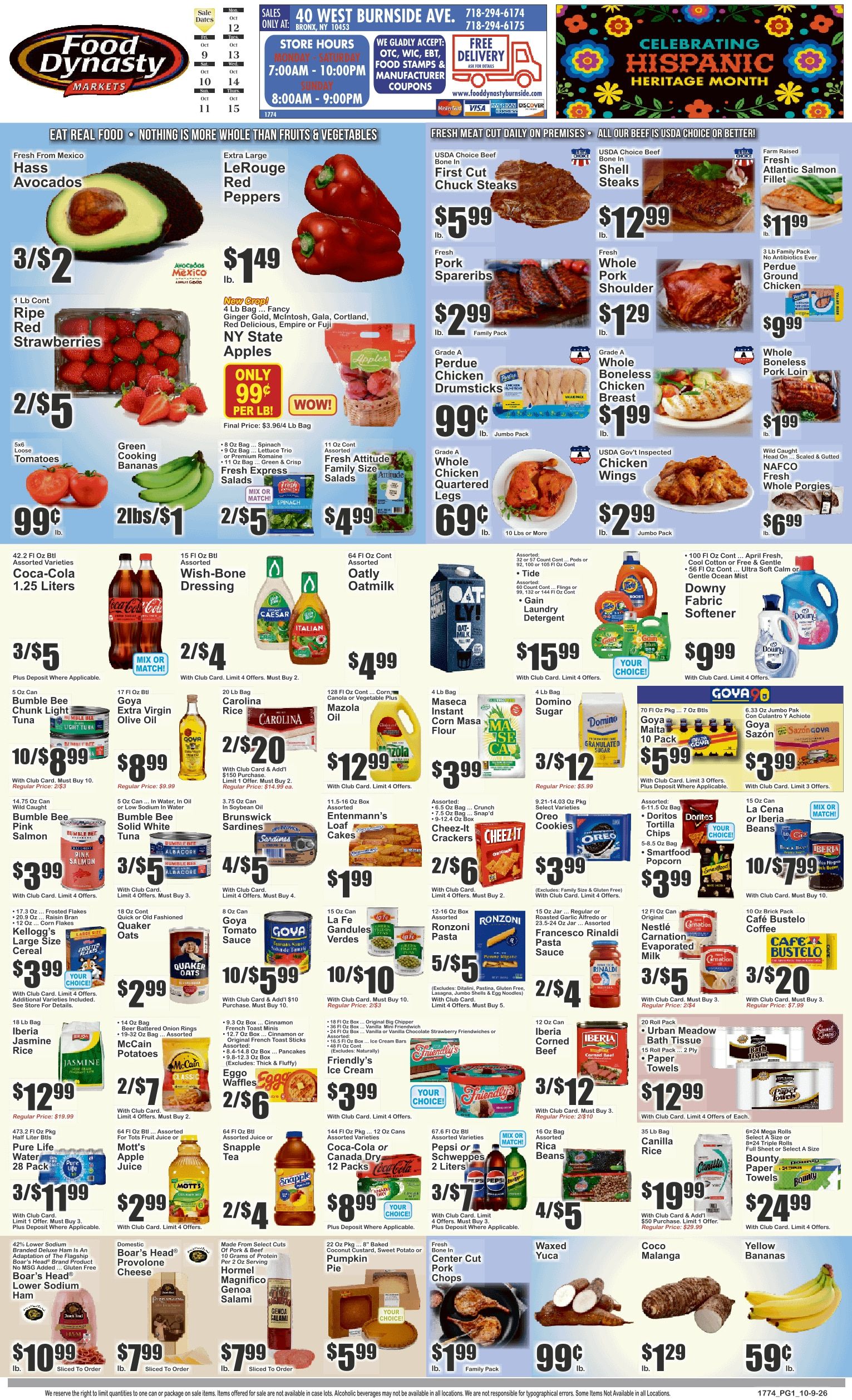 Food Dynasty (Bronx, NY) Key Food Weekly Ad October 9 - 15, 2026