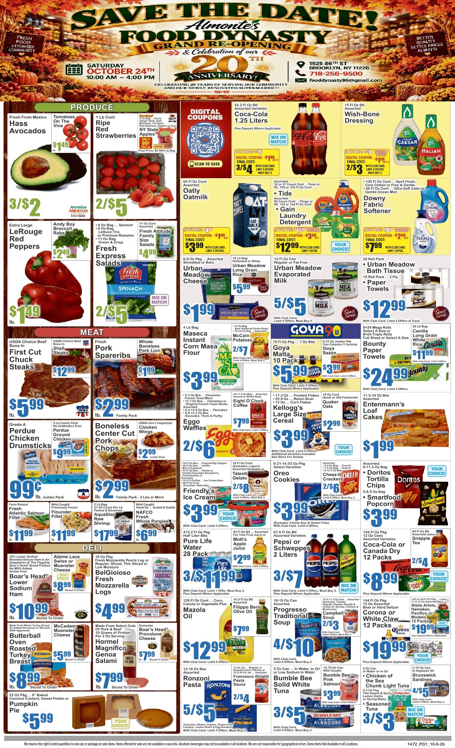 Food Dynasty (Brooklyn, NY) Key Food Weekly Ad October 9 - 15, 2026